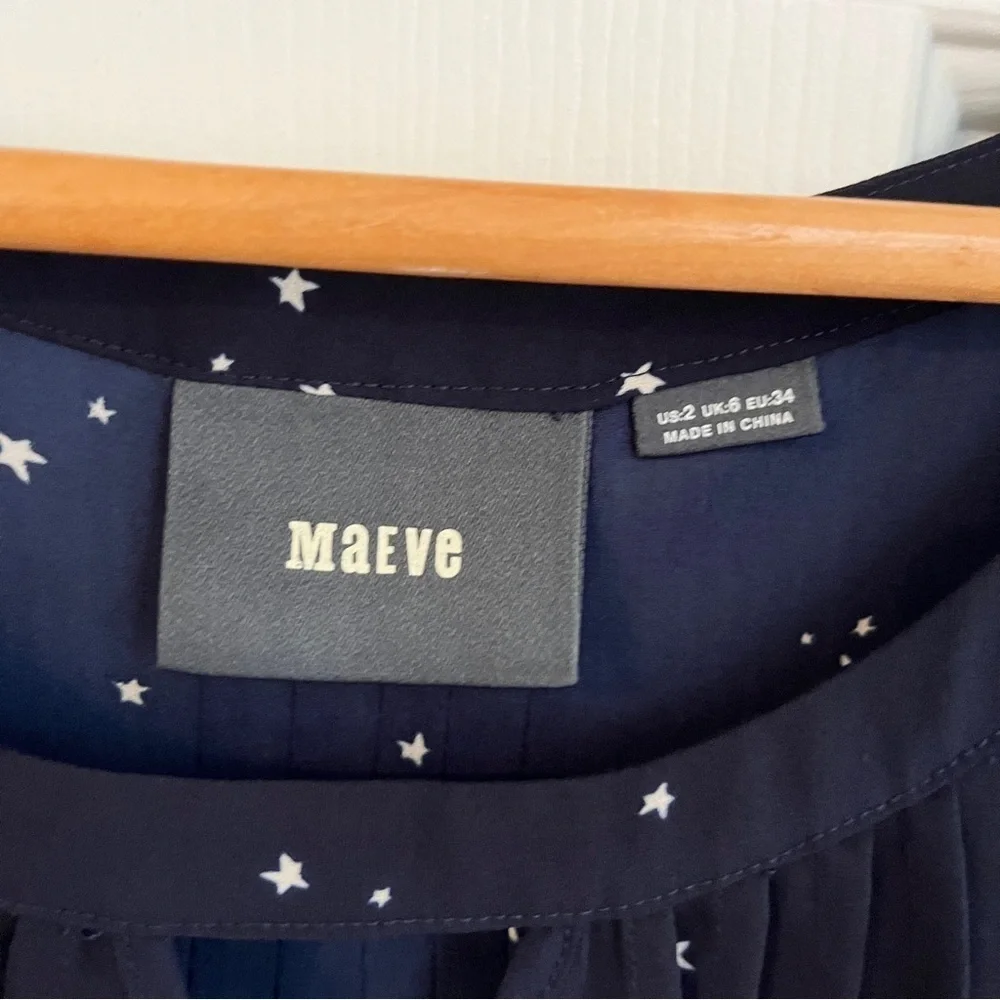 Anthro Maeve Teni to the Stars Laser Cut Blouse. 2 - Picture 6 of 10